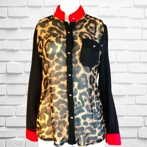 Sheer Leopard Blouse